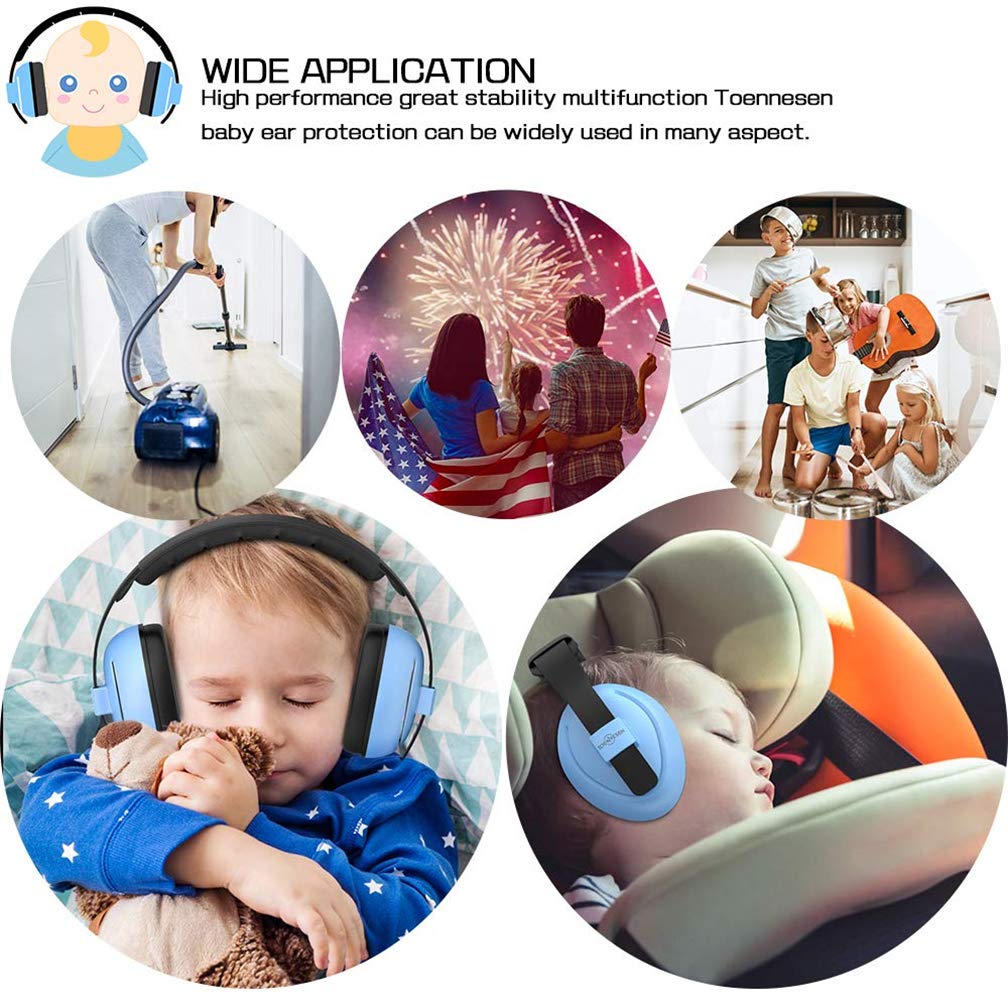Baby Noise Cancelling Headphones for 0-5 Years Old - Hearing Protection for Toddlers & Infants - Comfortable & Safe for Airplane Travel, Concerts & Loud Events