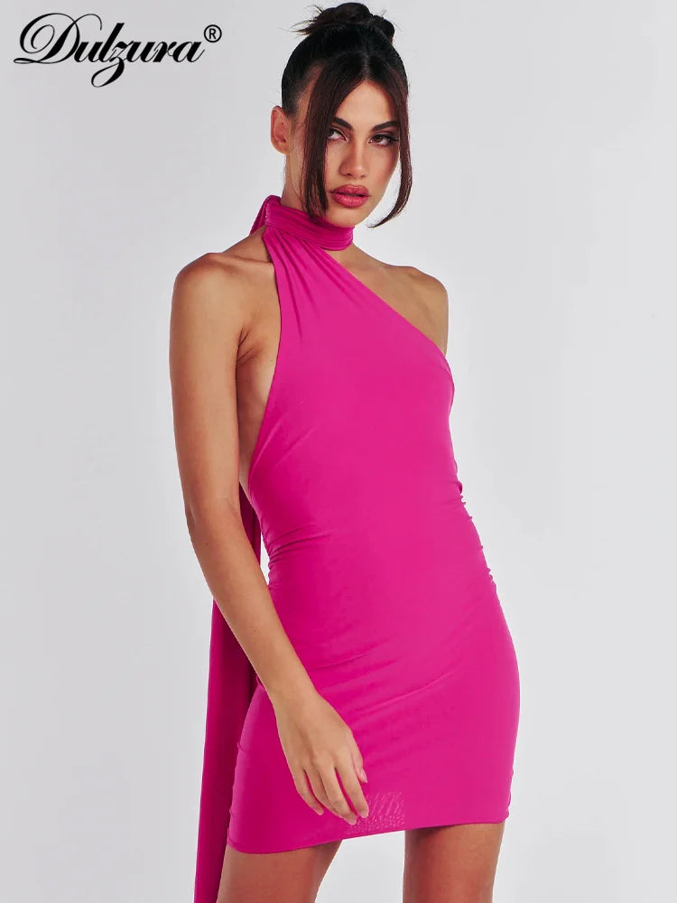 Adjustable Straps Backless Solid Mini Dress - Ruched Sexy Sleeveless Elegant Vestidos for Women | Y2K Classic Prom Dress 2023 | Perfect for Club Nights, Parties & Special Occasions