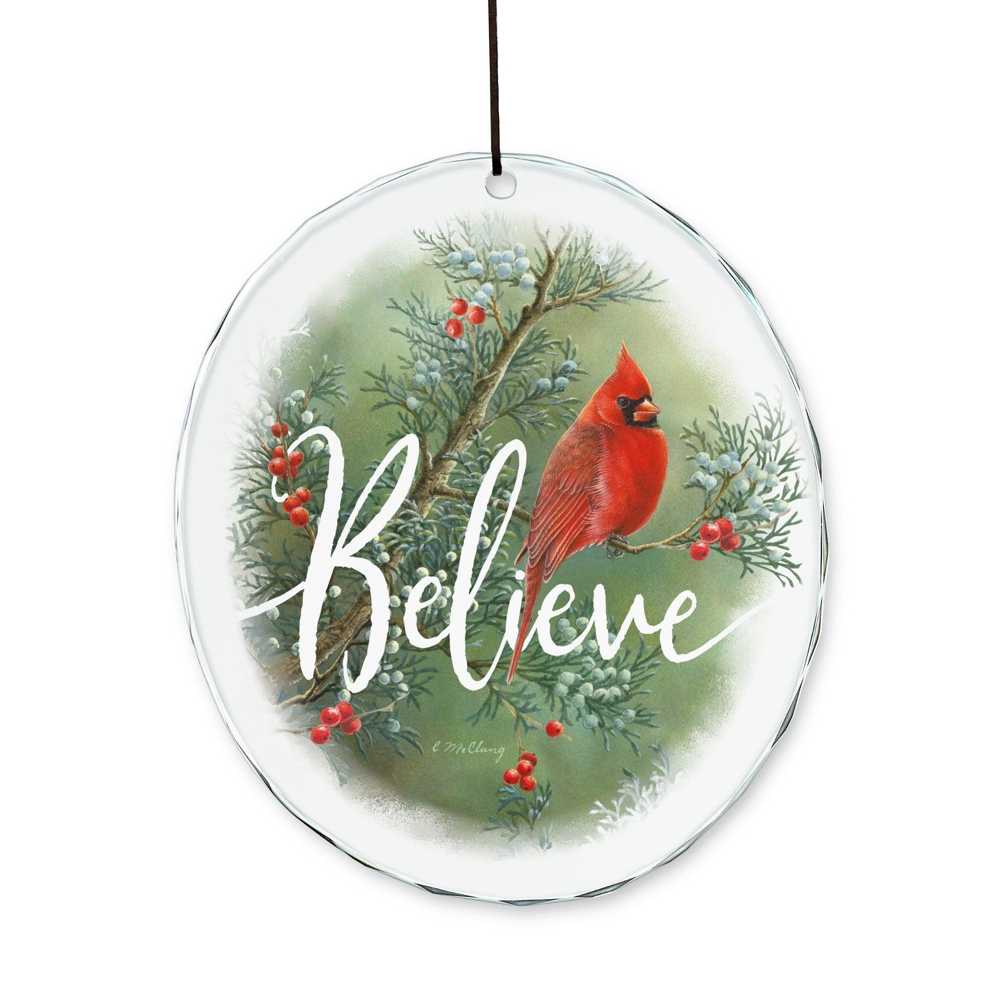 Believe Cardinal - Inspirational Wall Art Decor for Home, Office & Church | Perfect for Gifts, Motivational Quotes & Spiritual Spaces