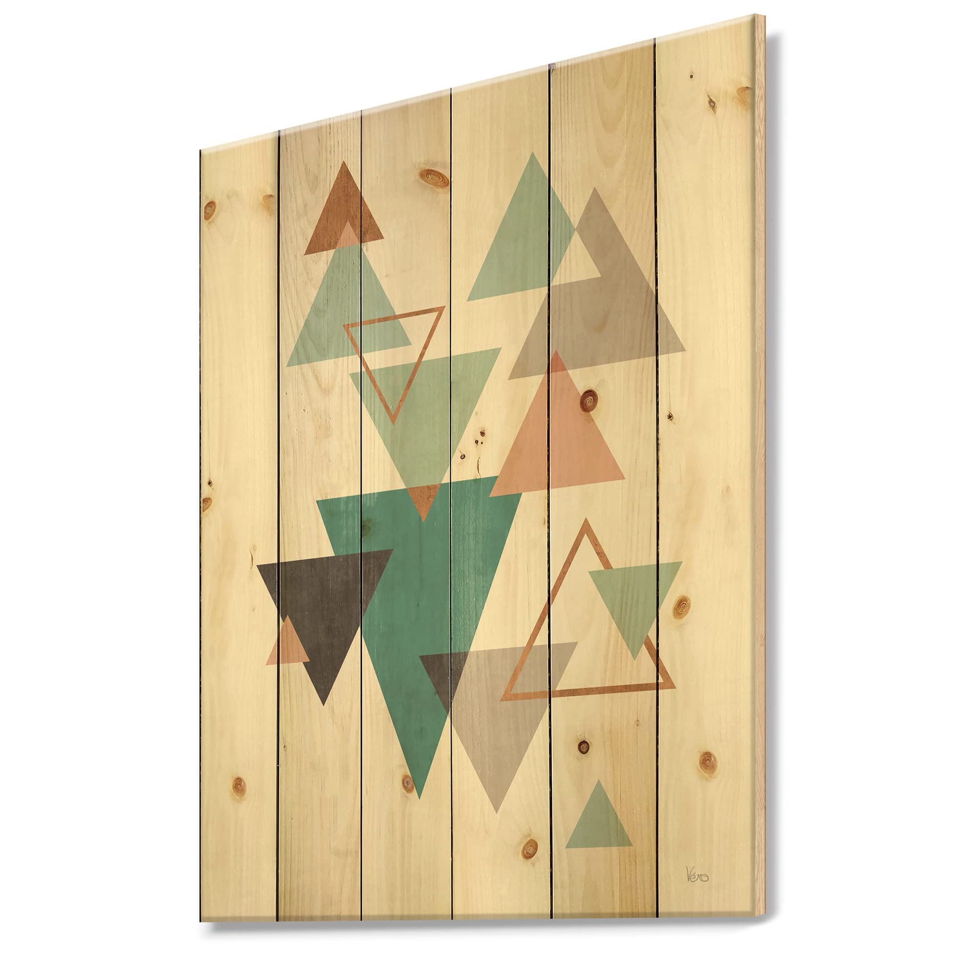 Modern Hexagon Wood Wall Art - Geometric Pine Decor for Living Room & Bedroom