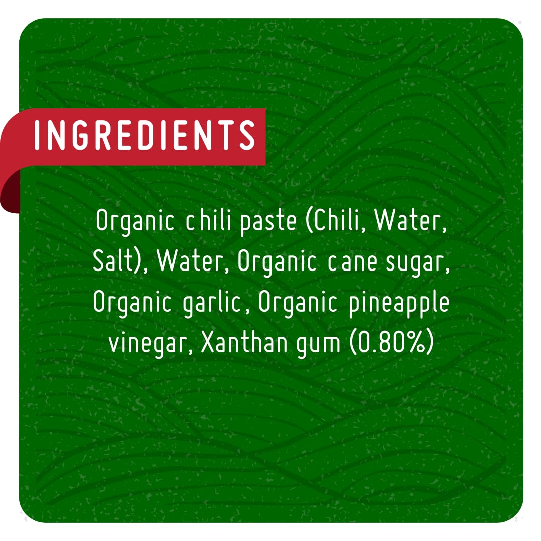 Organic Sriracha Hot Chili Sauce - USDA Certified, Non-GMO, Gluten-Free, No MSG - Authentic Thai Chili Sauce (9.47oz/280mL) - Perfect for Asian Cuisine, Stir-Fries, Noodles & Spicy Food Lovers