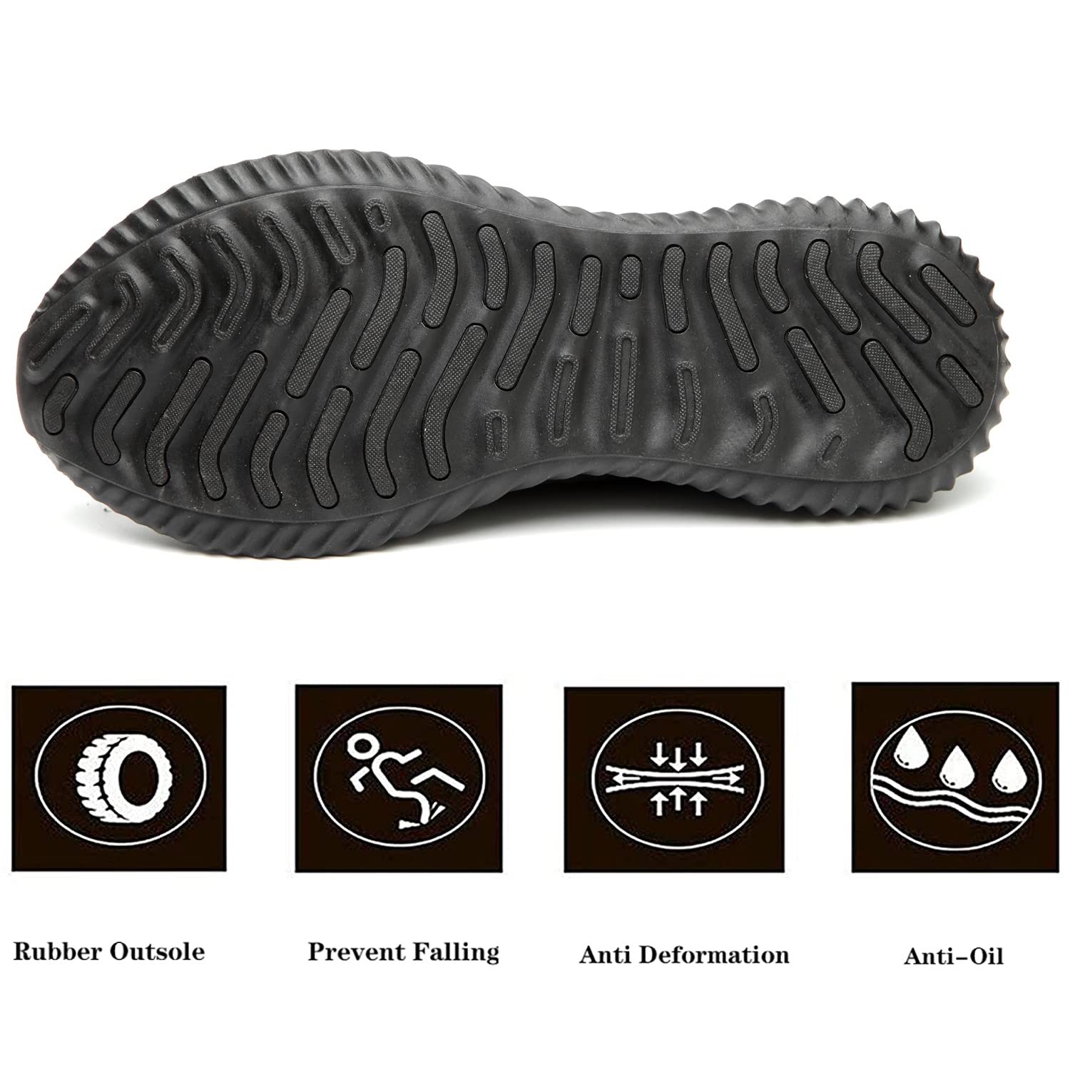 Steel Toe Safety Shoes for Men & Women - Lightweight Puncture Proof Work Boots for Construction, Industrial & Warehouse Use - OSHA Compliant Work Sneakers for Heavy Duty Jobs