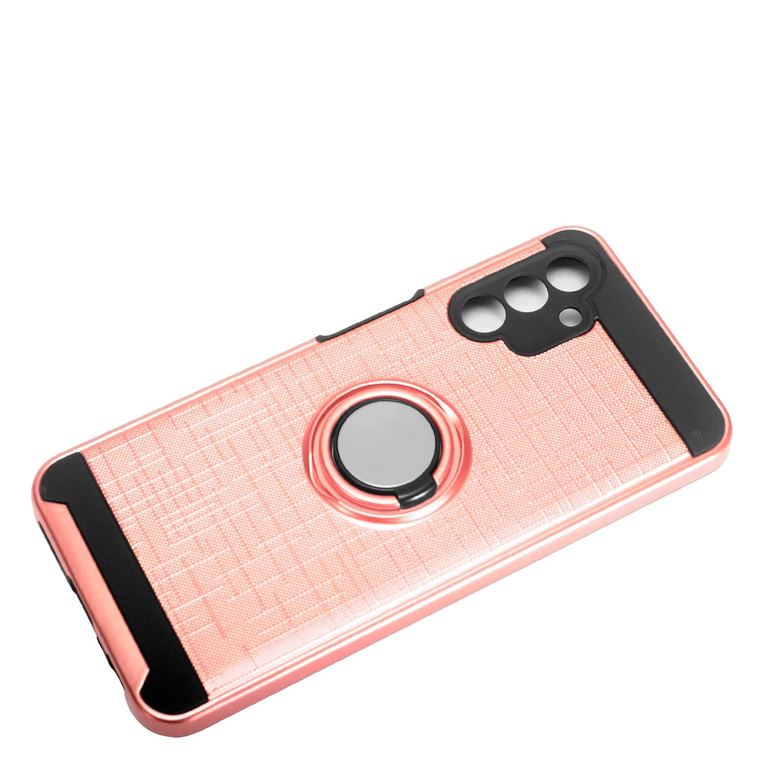 Premium Shockproof Phone Case with Ring Stand for Samsung Galaxy A13 5G (SM-A136) & A04S (SM-A047) - Rose Gold - Perfect for Hands-Free Viewing & Secure Grip
