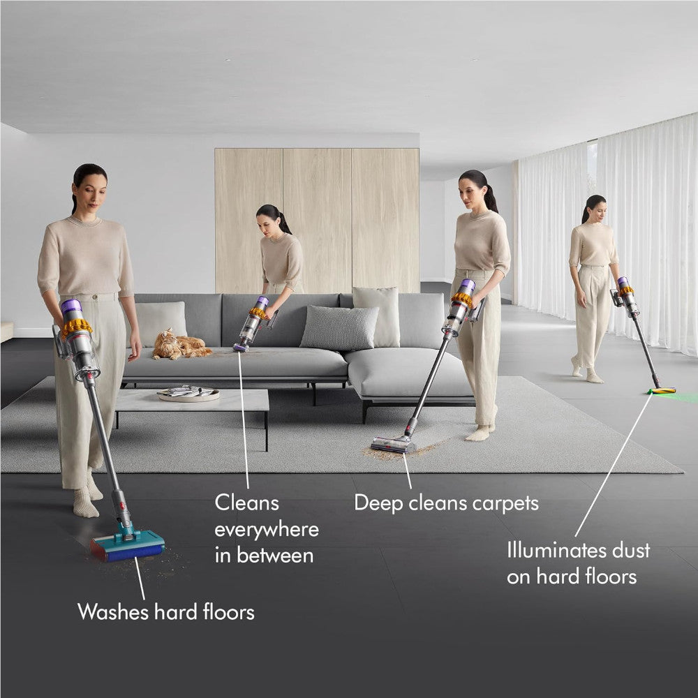 Refurbished Dyson V15 Detect Submarine Cordless Vacuum Cleaner - Official Outlet with 1 Year Warranty | Powerful Suction for Pet Hair, Hard Floors & Carpets | Home Cleaning Essential