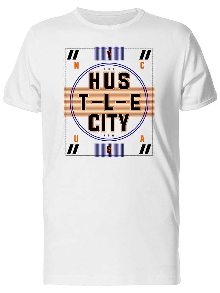 Hustle City USA T-Shirt for Men - Premium Cotton Comfort Fit Tee - Perfect for Casual Wear, Gym & Street Style