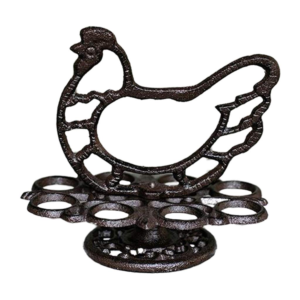 Baoblaze Iron Egg Holder - 1-Tier Metal Egg Storage Rack & Stand for Kitchen Counter, Easter Party Decor - Perfect for Organizing Eggs, Displaying Decorations, and Adding Rustic Charm to Your Home
