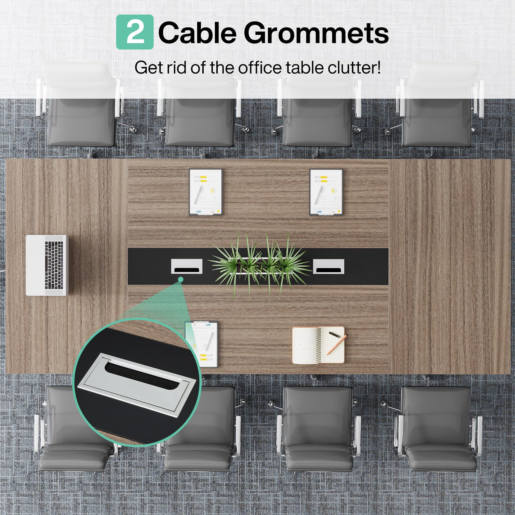 Tribesigns 8FT Large Conference Table - 94.5