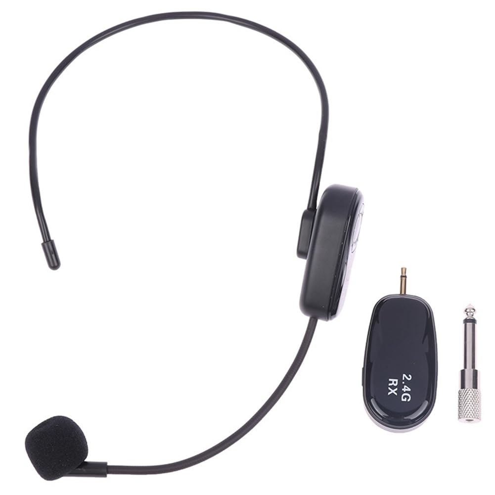 Doumneou Universal 2.4G Wireless Headset with Microphone - Bee Teaching Amplifier, Lightweight Over-Ear Headset for Online Classes, Webinars & Remote Work - Easy Installation & Hands-Free Use