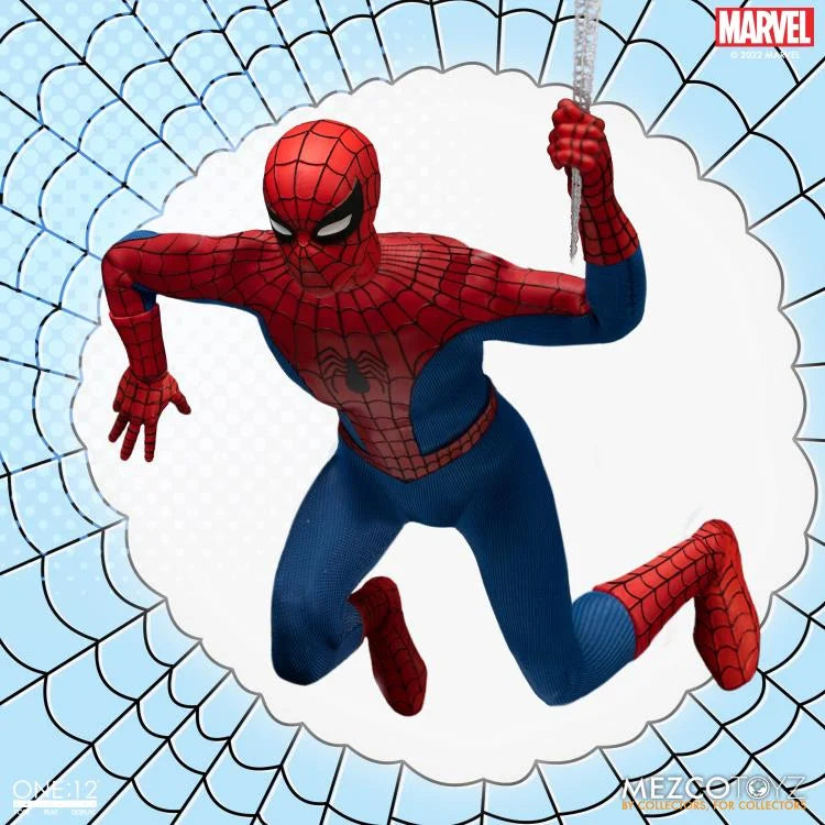 Mezco One:12 Collective Amazing Spider-Man Deluxe Edition Action Figure - Premium Collectible for Marvel Fans, Home Display & Gift Idea