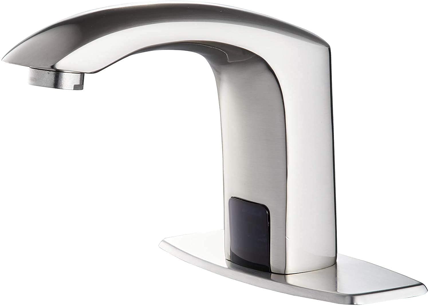 Touchless Bathroom Faucet - Brushed Nickel, Motion Sensor, Solid Brass (Deck Mount) for Hands-Free Sink Use