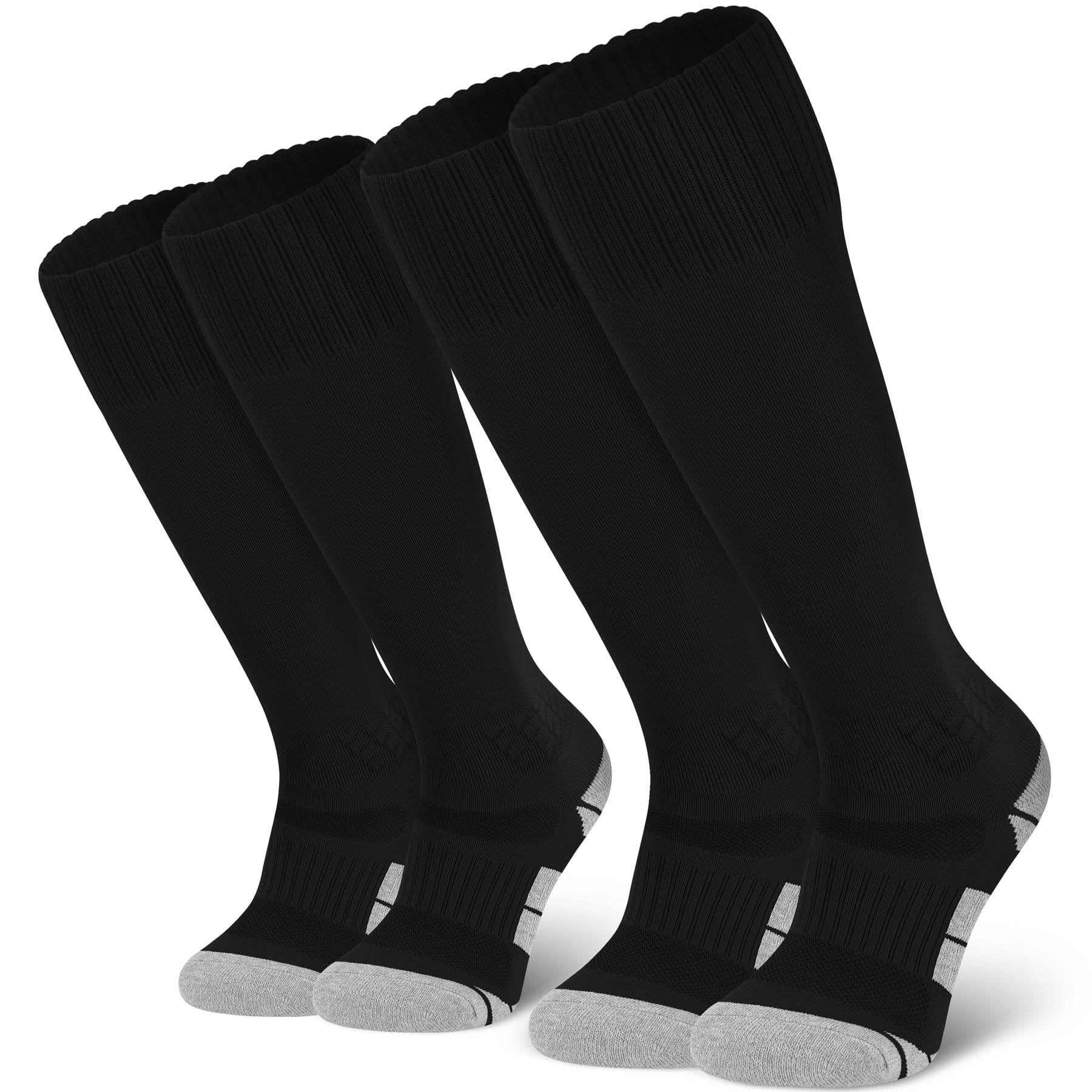 Olreco Youth & Adult Knee High Soccer Socks - Breathable Baseball Football Softball Socks for Boys Girls - Team Sports Athletic Socks for Kids & Teens - Perfect for Training, Games & School PE Classes