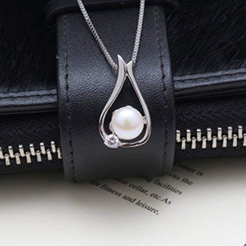 Elegant Pearl Necklace for Women - Genuine Pearls Pendant Jewelry, Perfect Gift for Wife, Mom, Girlfriend | Anniversary, Birthday, Valentine's Day, Mother's Day & Christmas Present | Ideal for Weddings, Parties & Special Occasions
