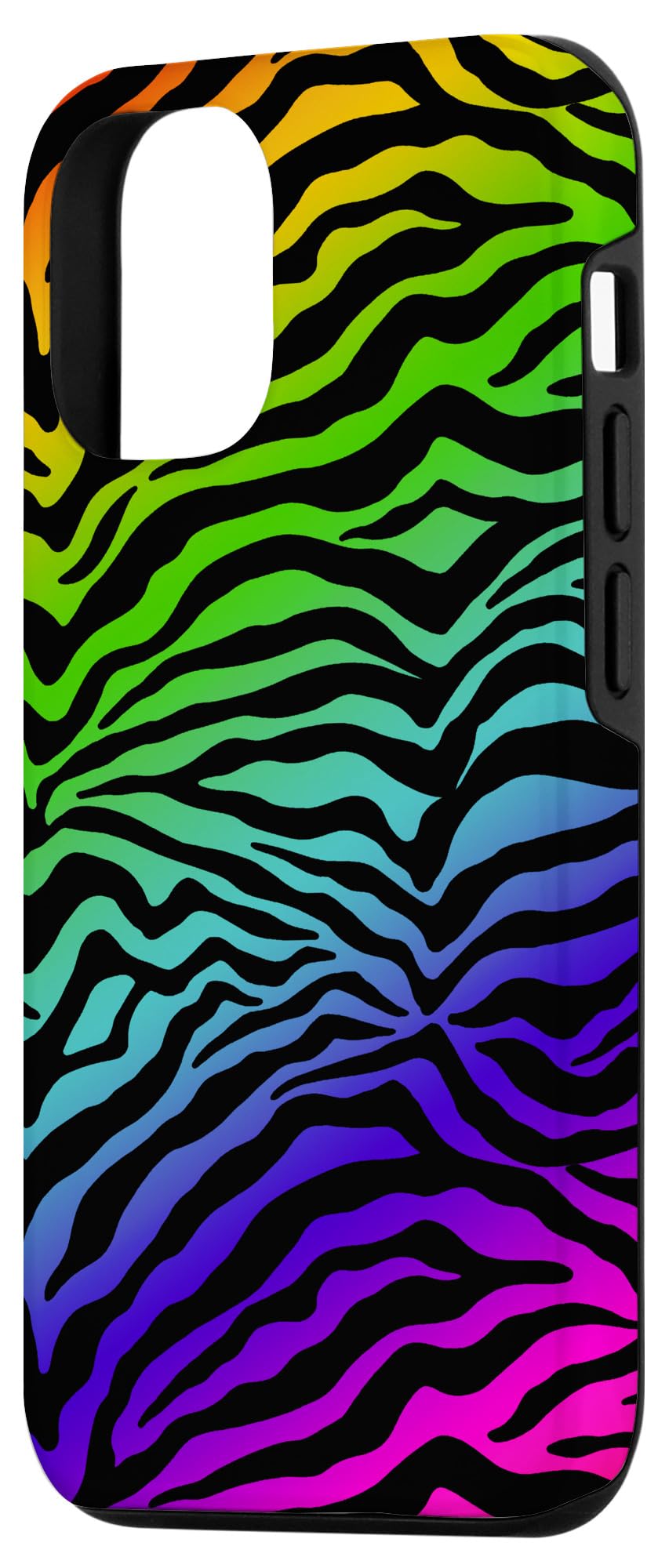 iPhone 12/12 Pro Case - Rainbow Zebra Print Spectrum Design for Women & Girls | Trendy Animal Lover Phone Cover for Daily Use, School & Travel Protection