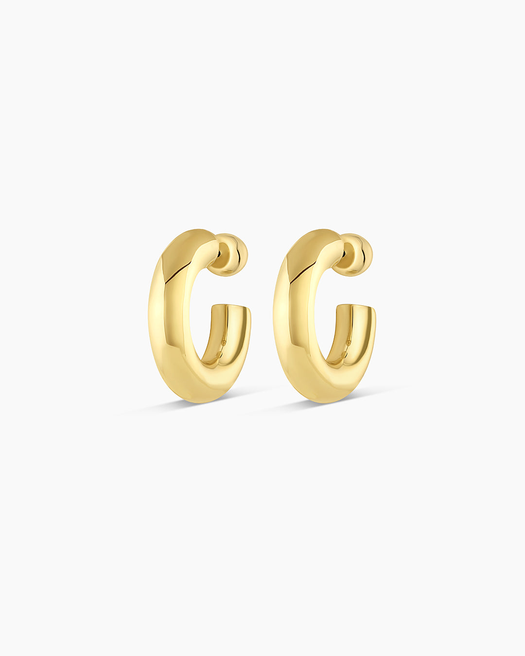 Lou Statement Small Hoops - Minimalist Gold Hoop Earrings for Women | Perfect for Everyday Wear, Office & Date Night