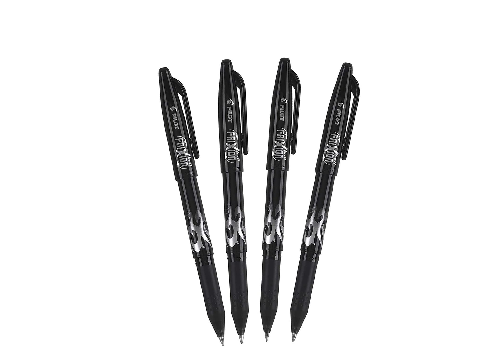 PILOT FriXion Ball Erasable & Refillable Gel Ink Pens - Fine Point 0.7mm, Black Ink, 4-Pack - Perfect for Note Taking, School, Office & Bullet Journaling