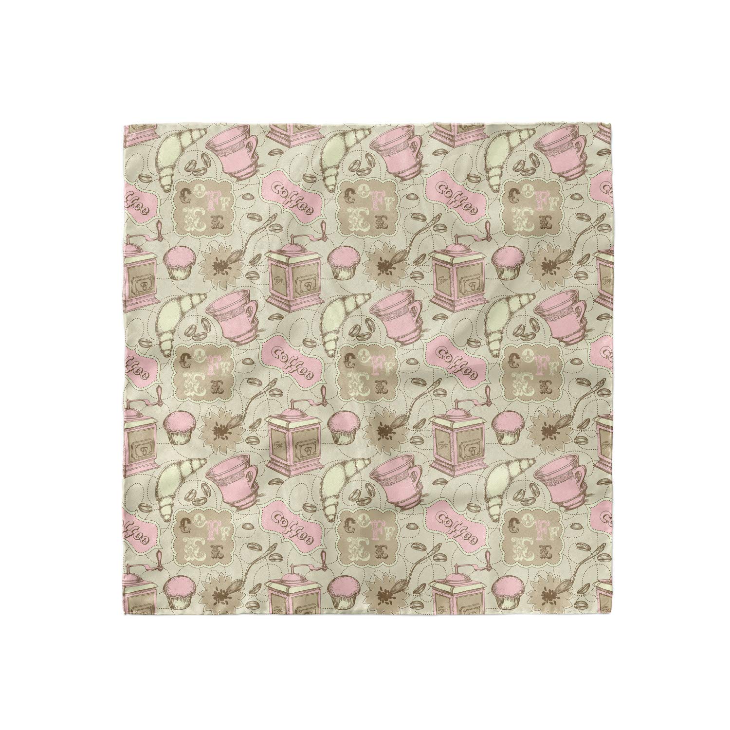 Ambesonne Abstract Hair Scarf - Tea Pots & Cups Print Head Wrap for Women - Perfect for Casual Outings, Beach Days & Fashion Accessories