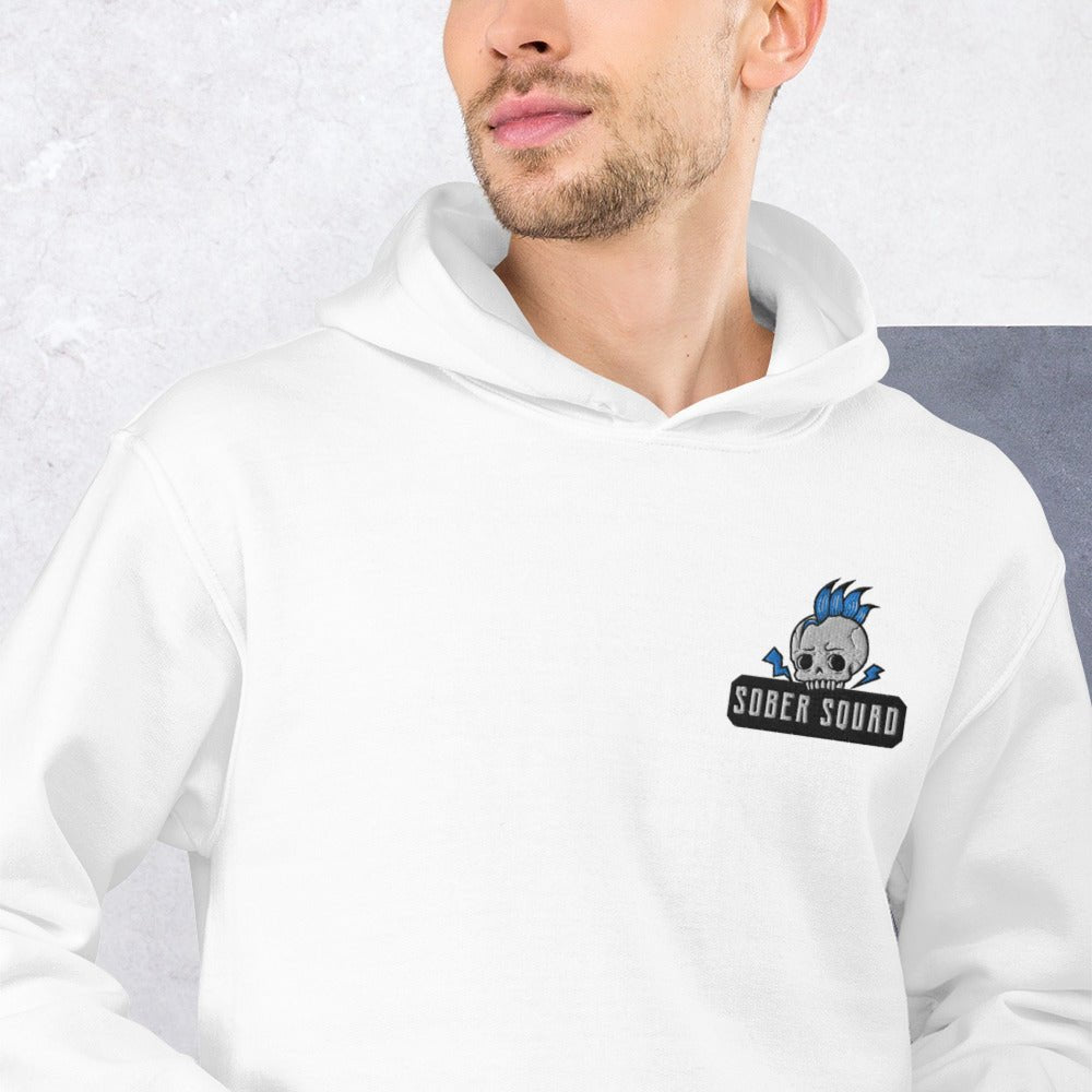 Sober Squad Embroidered Unisex Hoodie - Comfortable Pullover Sweatshirt for Men & Women | Perfect for Recovery Support, Casual Wear & Outdoor Activities