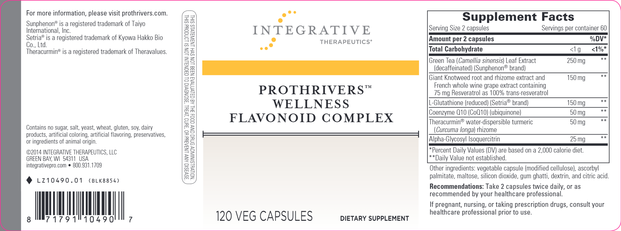 ProThrivers™ Wellness Flavonoid Complex Supplement - Premium Antioxidant Support for Immune & Heart Health | Daily Wellness Boost for Active Lifestyles & Healthy Aging