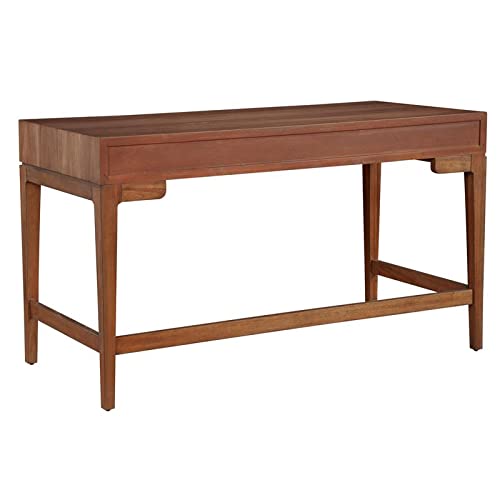 Nova Large Desk - Honey Maple Finish, Modern Home Office Desk for Work & Study, Spacious Writing Table with Sturdy Construction, Perfect for Home Office, Study Room & Workspace