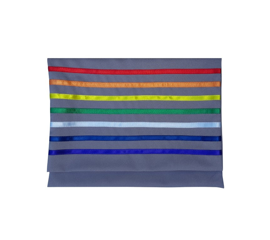Handmade Rainbow Tallit Prayer Shawl - Joseph's Coat of Many Colors Jewish Prayer Scarf with Matching Gray Tallis Bag - Perfect for Bar Mitzvah, Synagogue Services & Jewish Religious Ceremonies