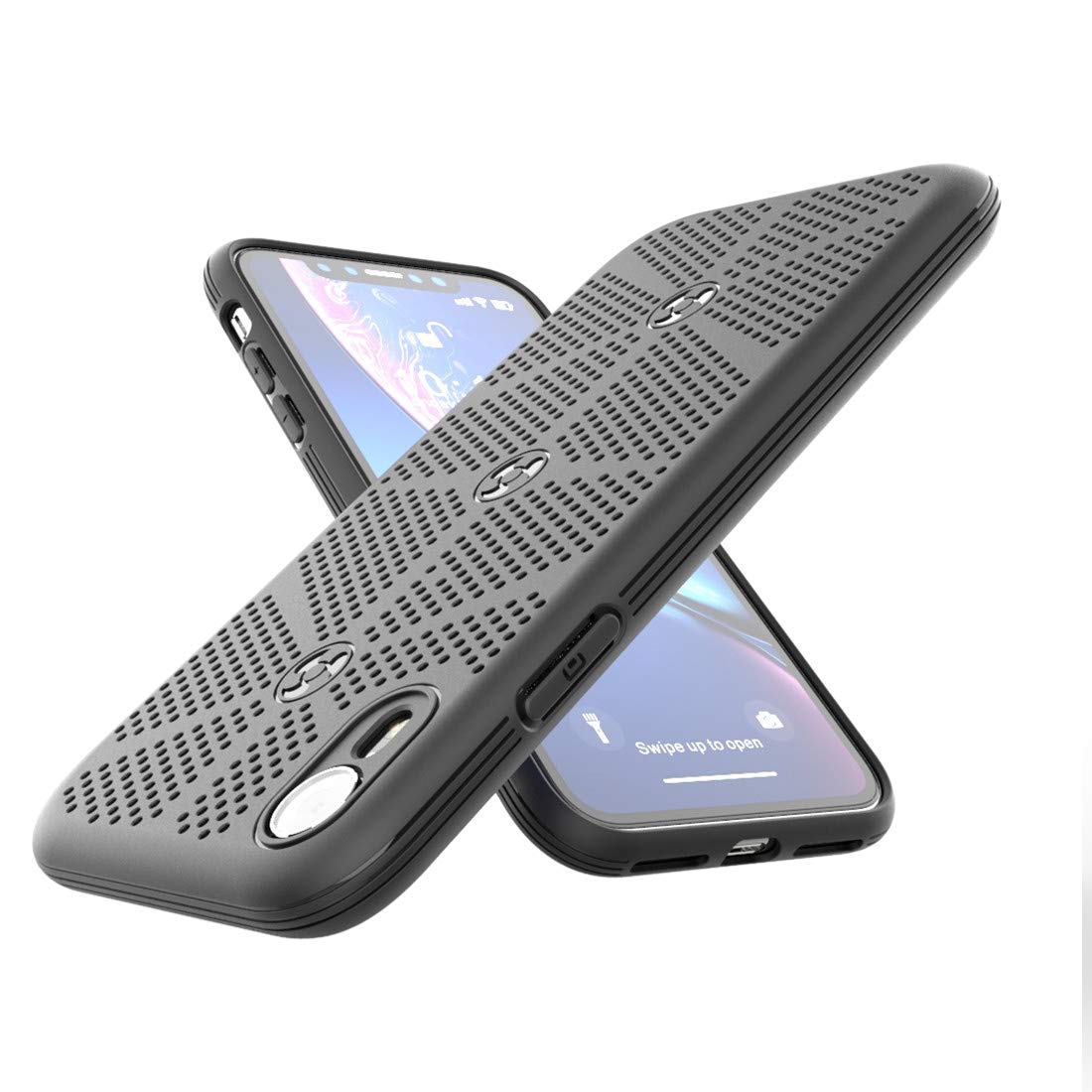 iPhone XR Cooling Phone Case - TPU Protective Cover with Heat Dissipation for iPhone XR 6.1 Inch (2018) - Breathable Shockproof Case in Black | Perfect for Gaming, Outdoor Activities & Hot Weather Use