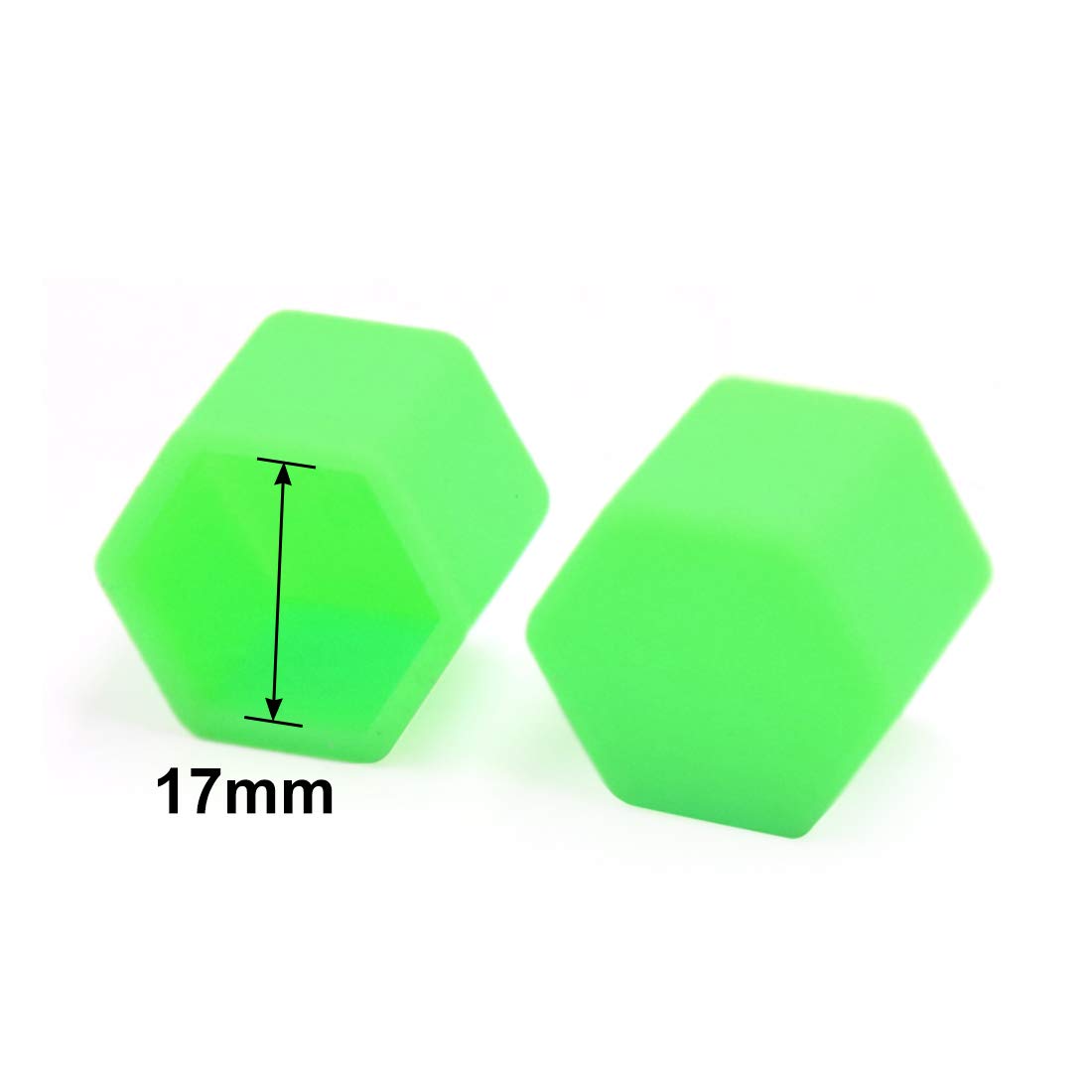 uxcell 20 Pcs Green 17mm Hex Bolt Covers for Car Wheel Tires - Durable Screw Protector Caps for Automotive Protection & Customization