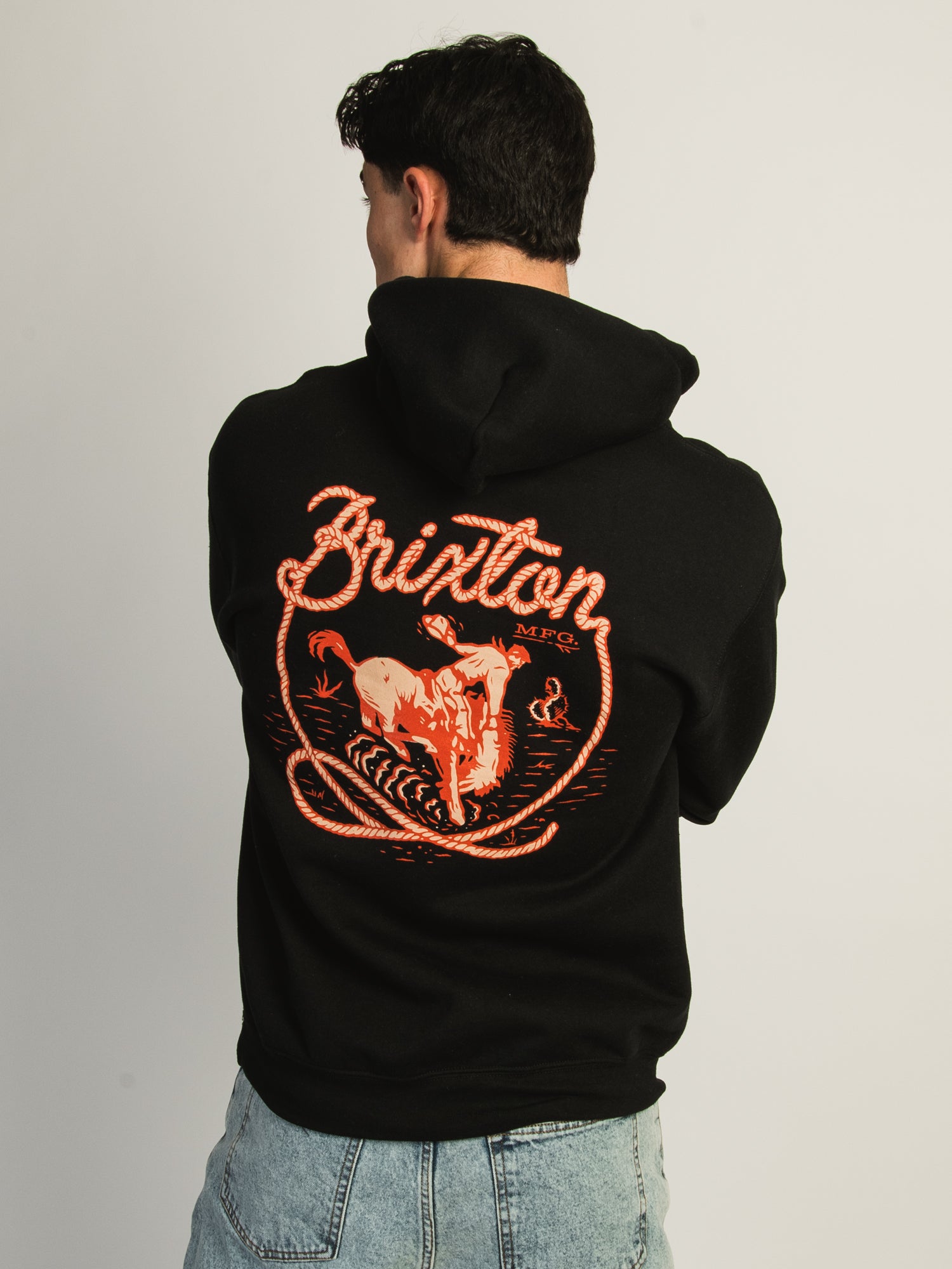 BRIXTON OMAHA Pullover Hoodie for Men - Soft Cotton Fleece Sweatshirt with Kangaroo Pocket | Casual Streetwear for Everyday Wear & Outdoor Activities