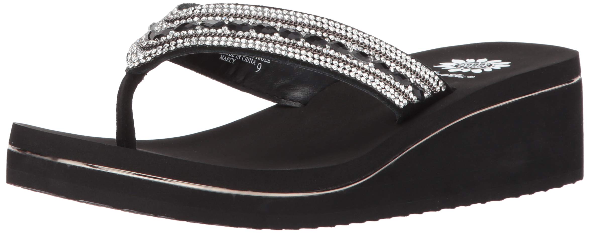 Yellow Box Women's Marcy Sandal - Comfortable Casual Slip-On Shoes for Summer, Beach & Walking | Fashionable Strappy Design with Cushioned Footbed