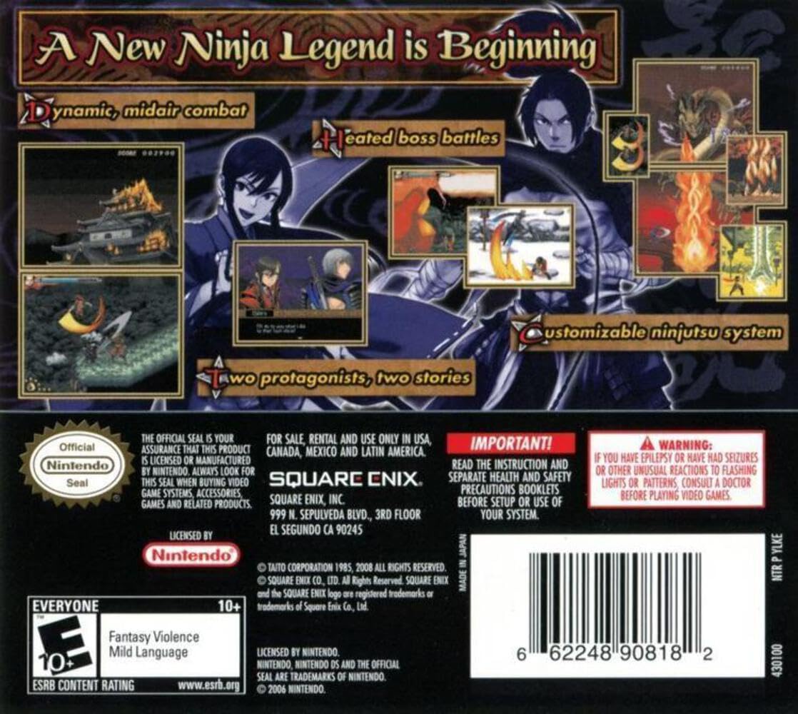The Legend of Kage 2 - Nintendo DS Game | Action-Adventure Classic | Perfect for Travel & Commuting Entertainment
