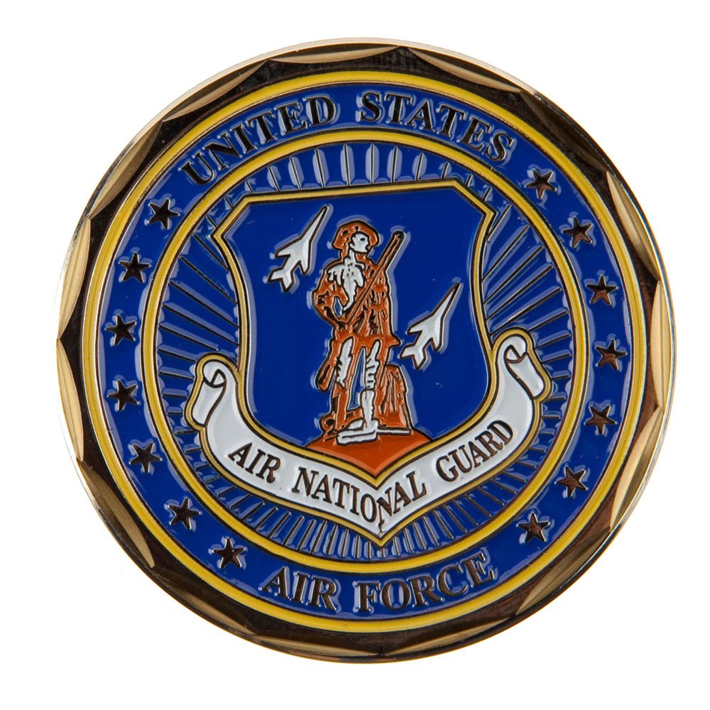 Authentic U.S. Air Force Division Challenge Coin Set (2-Pack) - Air National Guard W01S22C - Perfect for Military Collectors, Gift Giving & Ceremonial Events