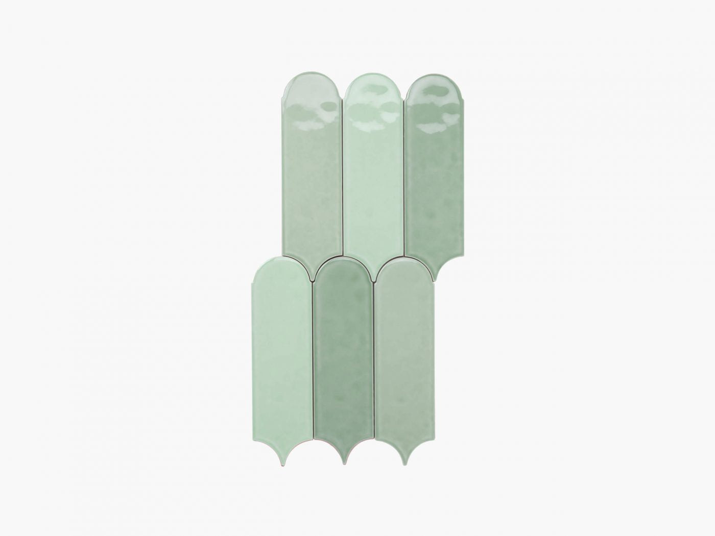 Premium Ceramic Feather Tiles 90x300mm - High Gloss Green Finish - 3-in-1 Wall & Floor Tiles for Bathroom, Kitchen Backsplash & Living Room Decor