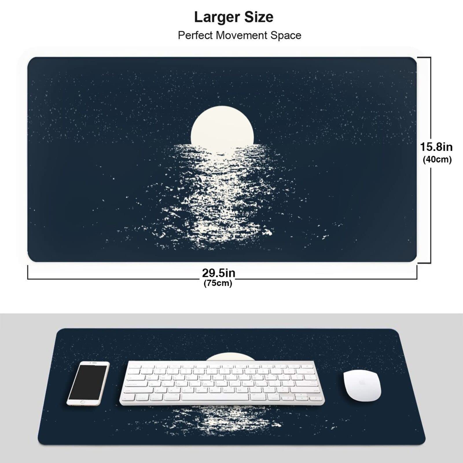 Fantasy Landscape Large Mouse Pad - Extended Gaming Mouse Mat with Nature Design for Computer & Desk - Perfect for Gaming, Office Work & Home Use