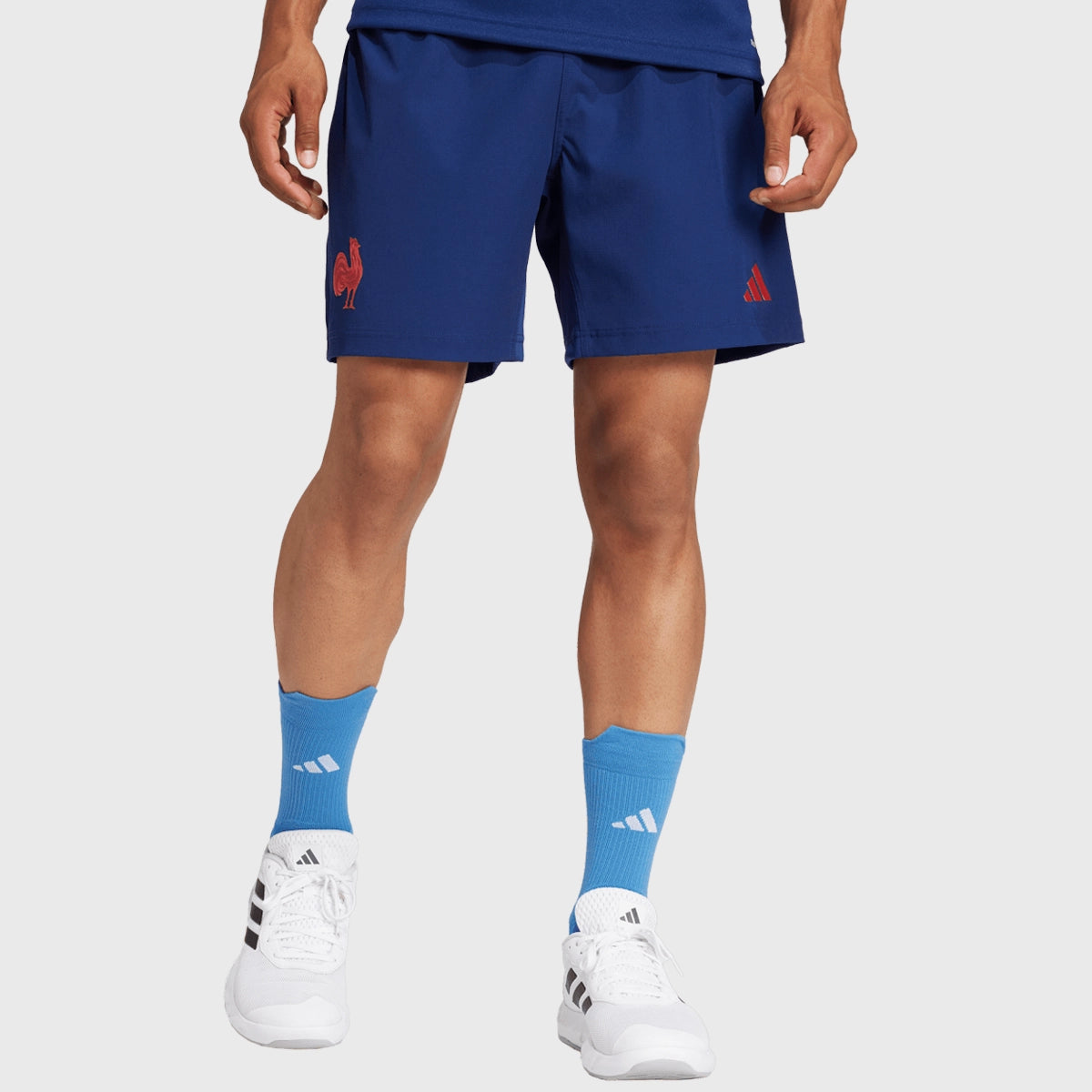 Adidas France Away Rugby Shorts for Men - Dark Blue Athletic Shorts for Rugby, Training & Casual Wear