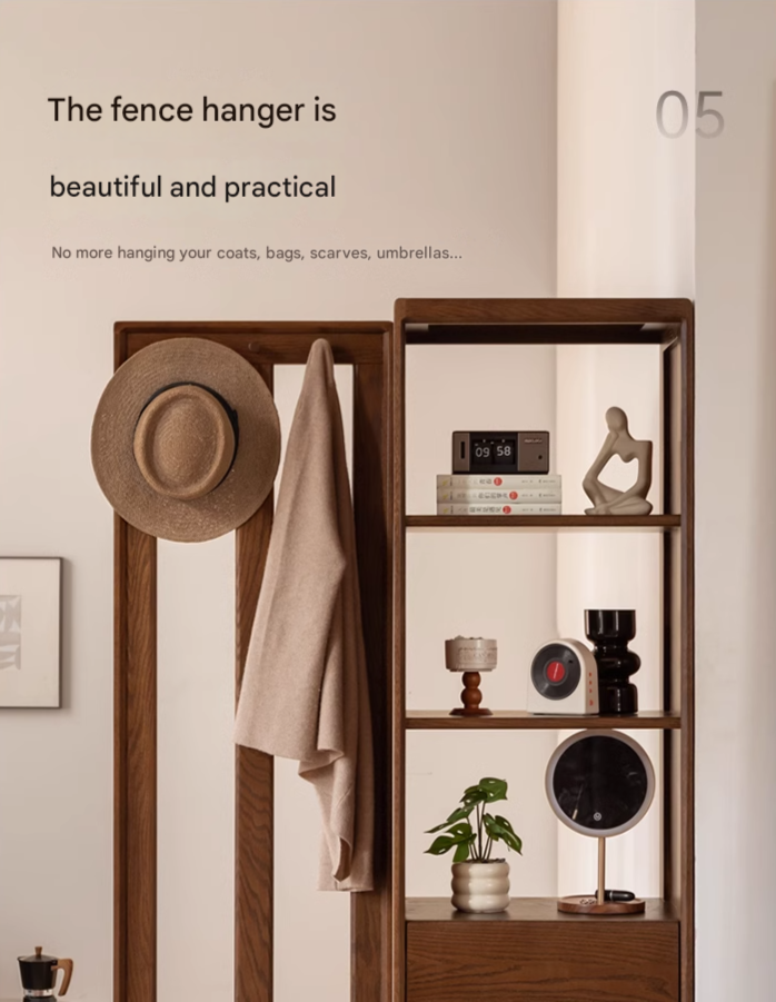 Solid Oak Wood Porch Shoe Storage Cabinet - Rustic Entryway Organizer with Integrated Shelves for Shoes, Hats & Outdoor Essentials | Perfect for Entryway, Mudroom, or Patio Storage