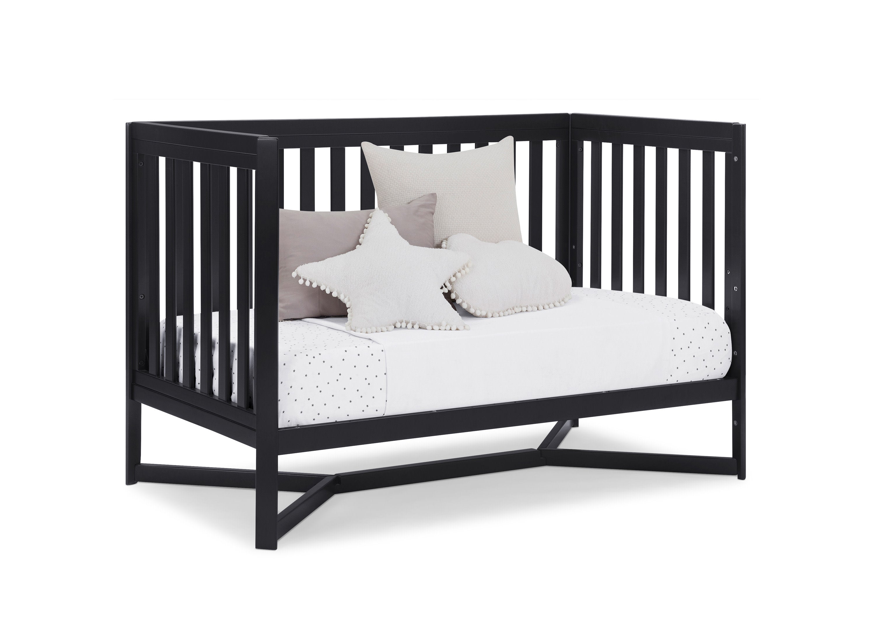 Tribeca 4-in-1 Convertible Baby Crib - White Nursery Furniture for Newborn to Toddler Bed - Perfect for Modern Nursery Rooms & Daycare Centers