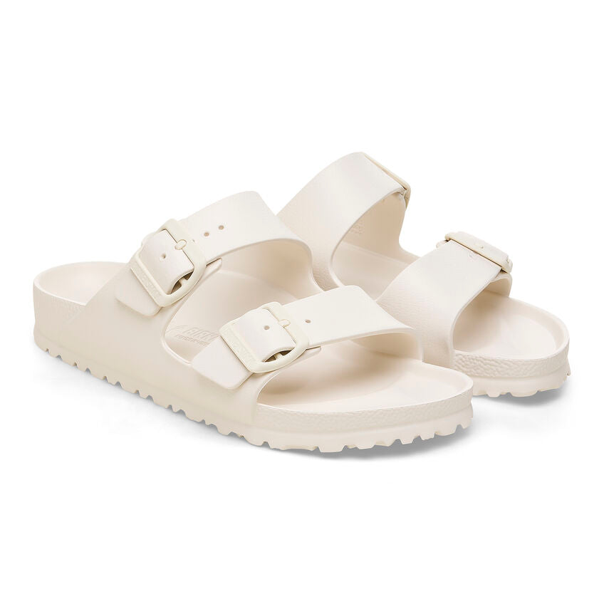 Birkenstock Women's Arizona Eva Essentials Sandal - Lightweight Comfortable Slide Sandals for Women | Eggshell Color | Perfect for Beach, Pool, and Summer Casual Wear