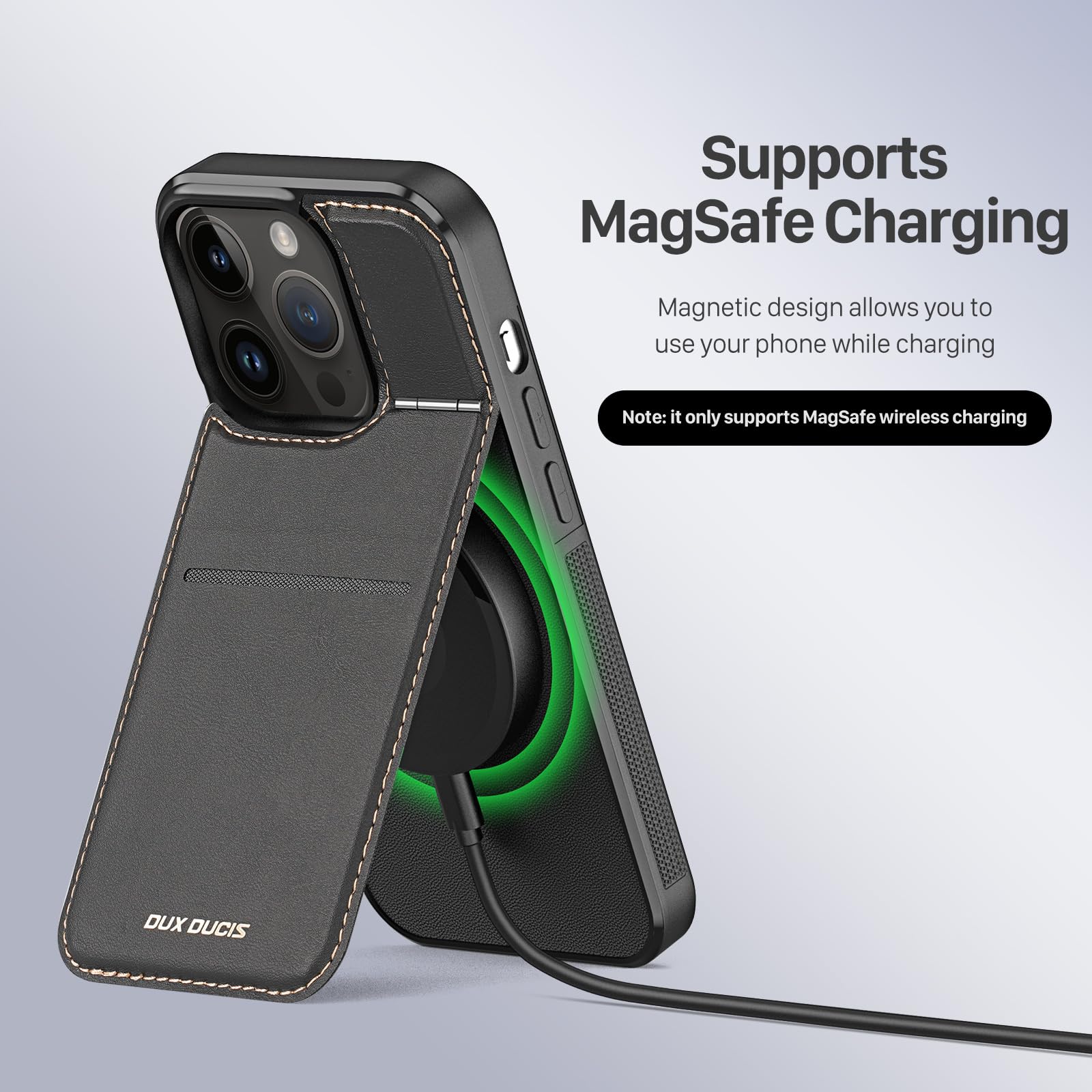 DUX DUCIS Leather iPhone 15 Pro Max Case (6.7