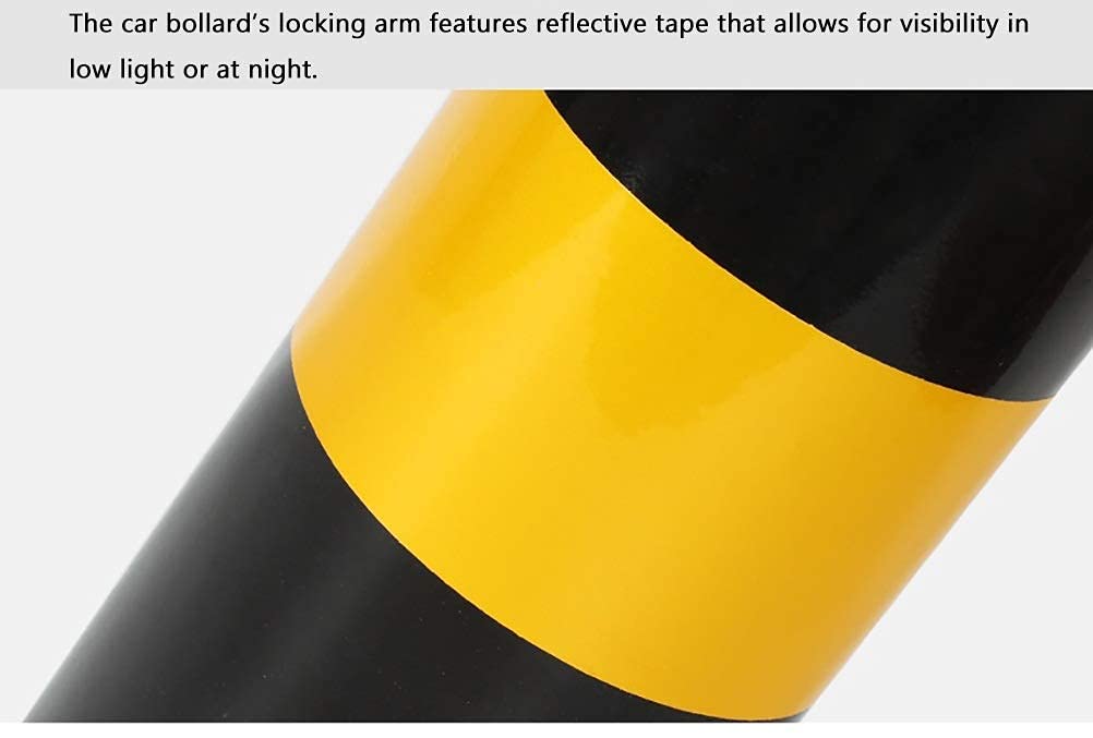 Driveway Bollards with Reflective Tape - Heavy Duty Parking Safety Barriers for Cars & Vehicles | Easy Installation Bollard Posts for Driveways, Car Parks & Garages