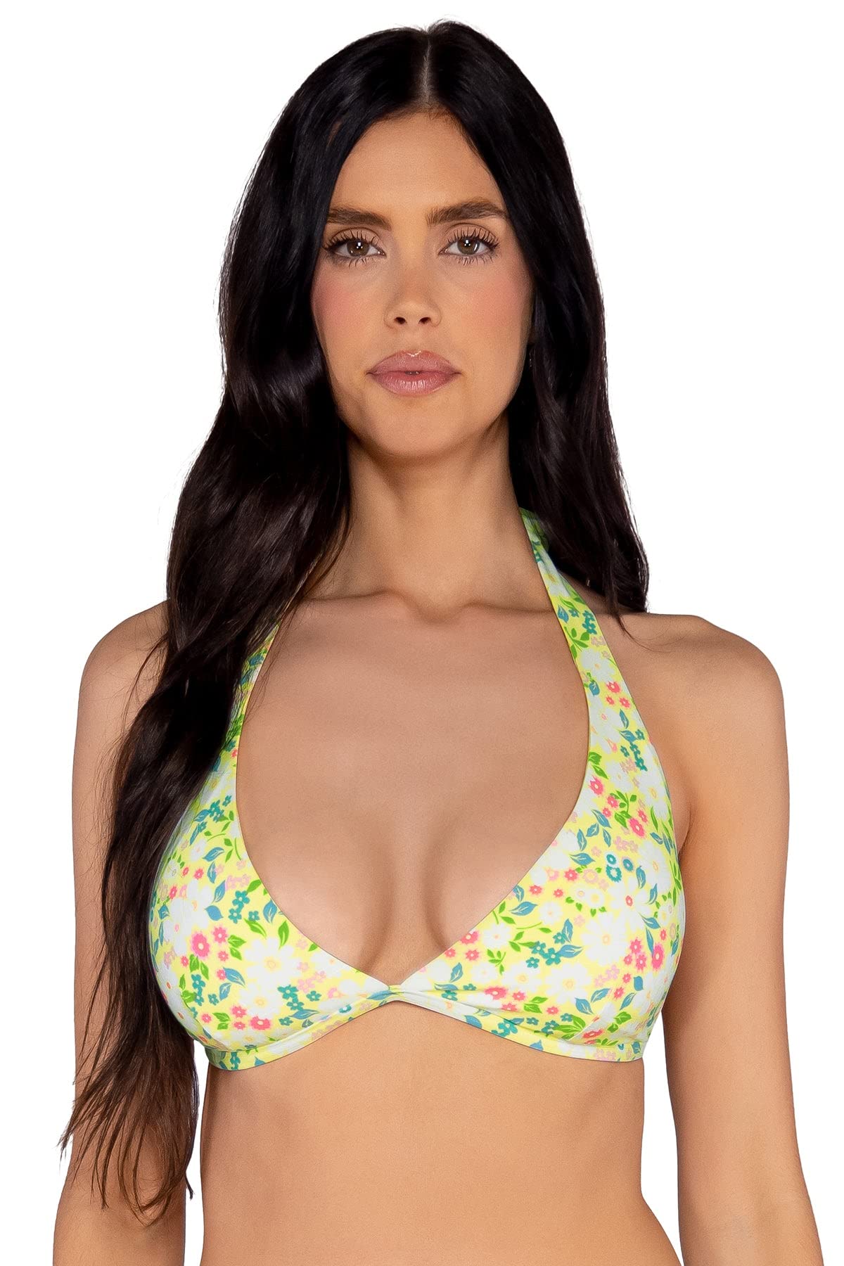 Ayla Tri Women's Halter Triangle Bikini Top - High Performance Swimwear for Triathlon, Surfing & Beach Vacations