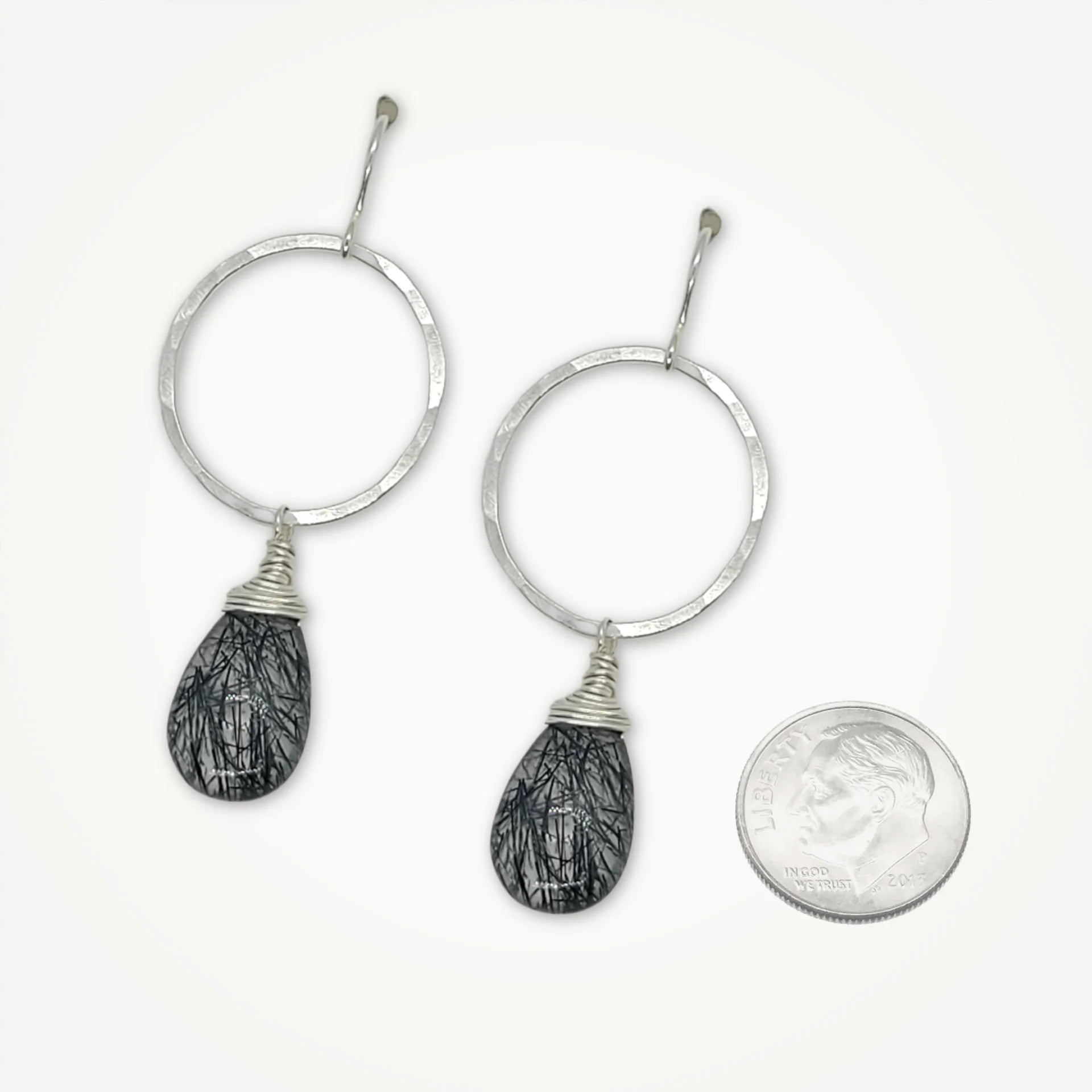 Meridian Earrings - Rutilated Quartz Gemstone Jewelry for Women | Elegant Dangle Earrings for Party, Wedding & Everyday Wear