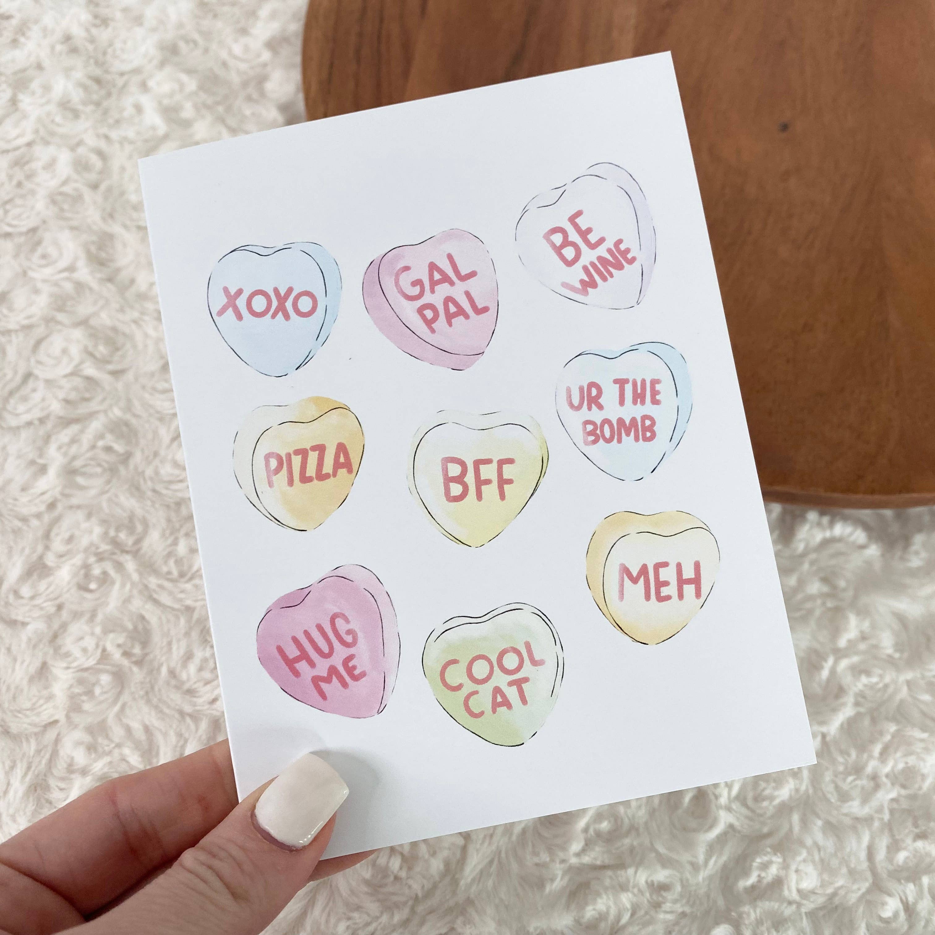 Galentine's Day Greeting Card with Candy Hearts - Perfect for Friends, Gal Pals & Celebrating Female Friendship