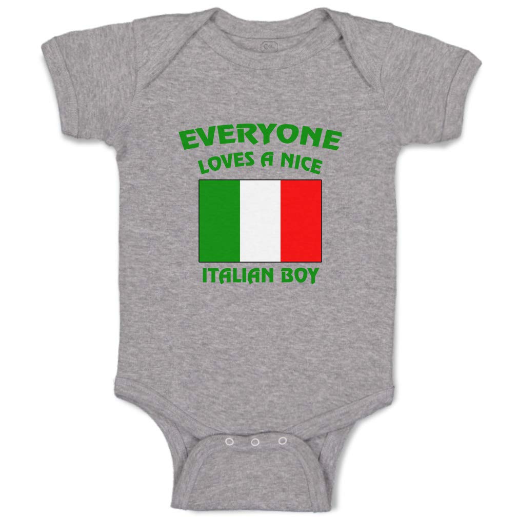 Custom Italian Baby Bodysuits for Boys & Girls - Soft & Comfortable Italy-Themed Outfits | Perfect for Family Photos, Holidays & Gifts