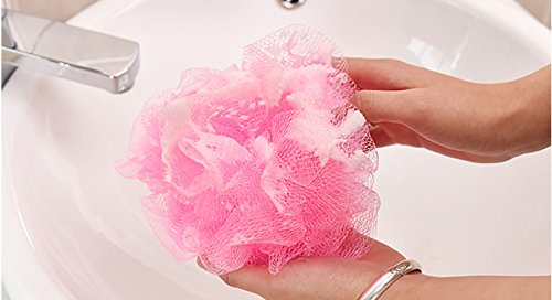 Multicolor Nylon Mesh Bath Ball Scrubber - Soft Exfoliating Shower Sponge for Body Cleaning & Relaxation | Perfect for Bath Tubs, Spa Days & Gentle Skin Exfoliation