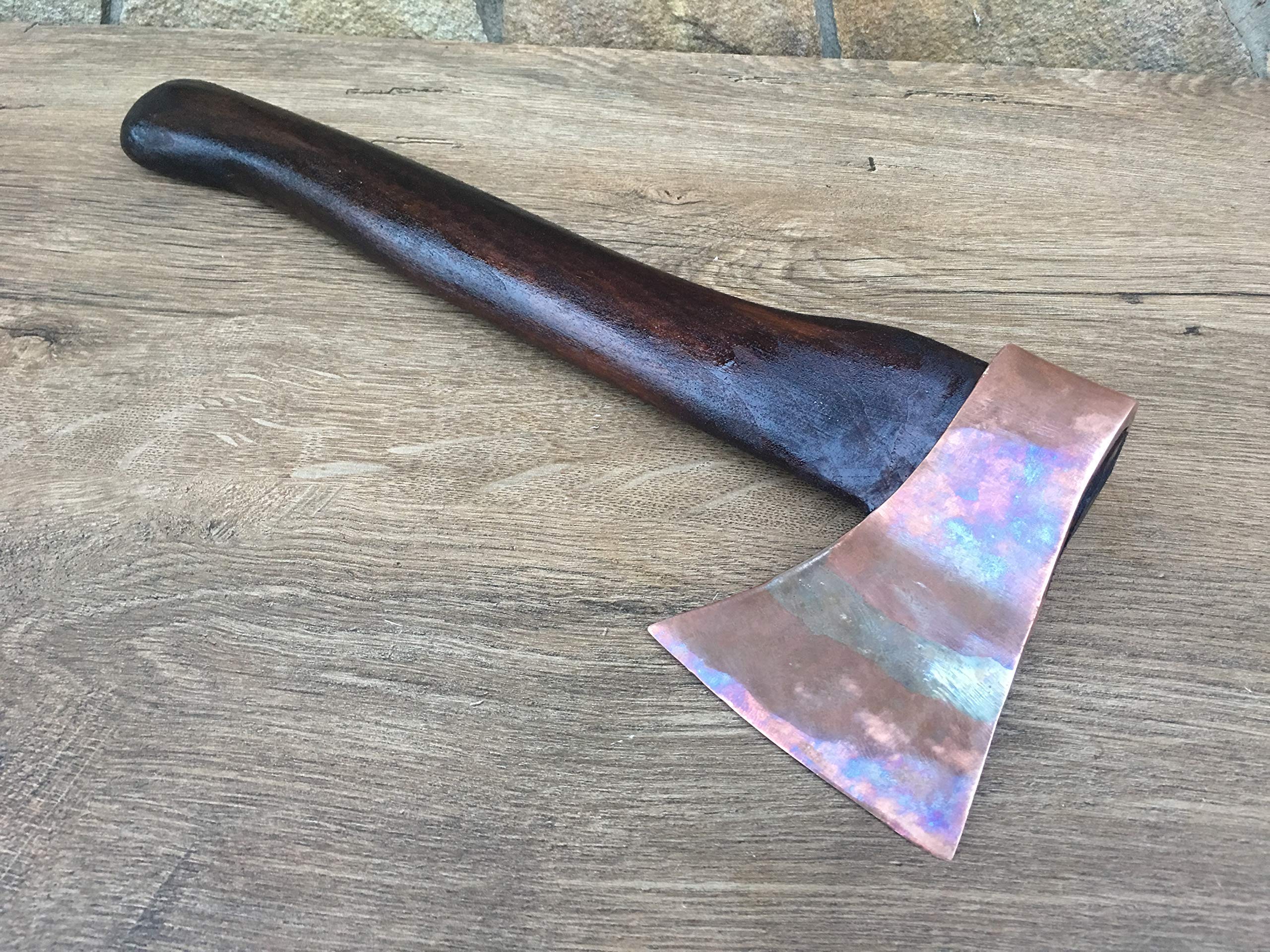 Handcrafted Copper Axe - Unique 7th Anniversary Gift for Men, Wedding Anniversary Present, Durable Outdoor Camping Tool for Hiking & Survival Gear - Perfect for Woodworking & Bushcraft Enthusiasts