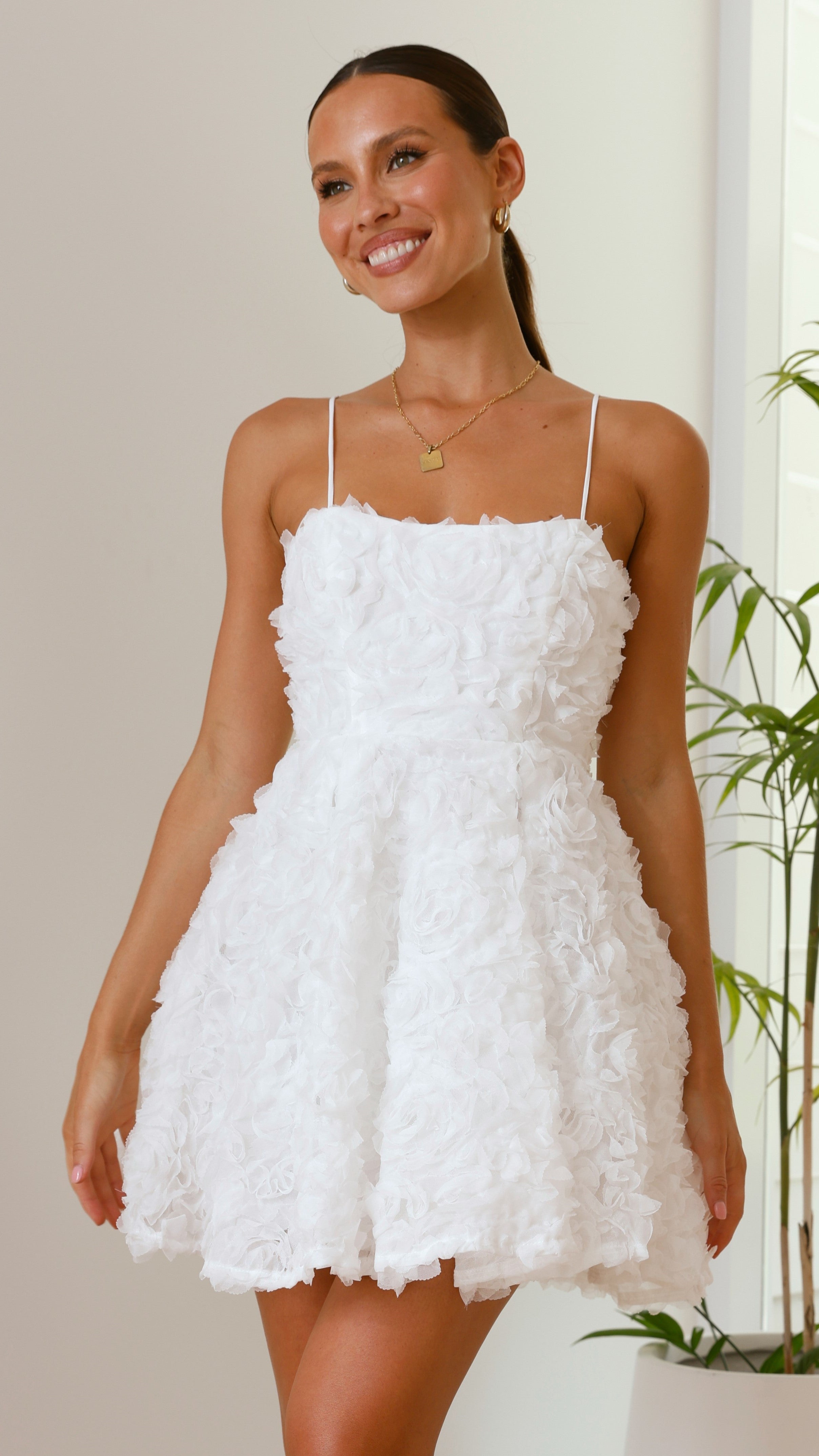 Ada Mini Dress - White | Elegant & Stylish Women's Summer Dress for Parties, Dates & Casual Outings
