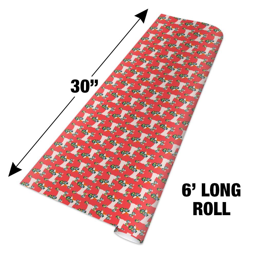 Christmas Poodles Gift Wrap Wrapping Paper Rolls - Festive Holiday Wrapping for Presents, Gifts, and Party Decorations | GRAPHICS & MORE