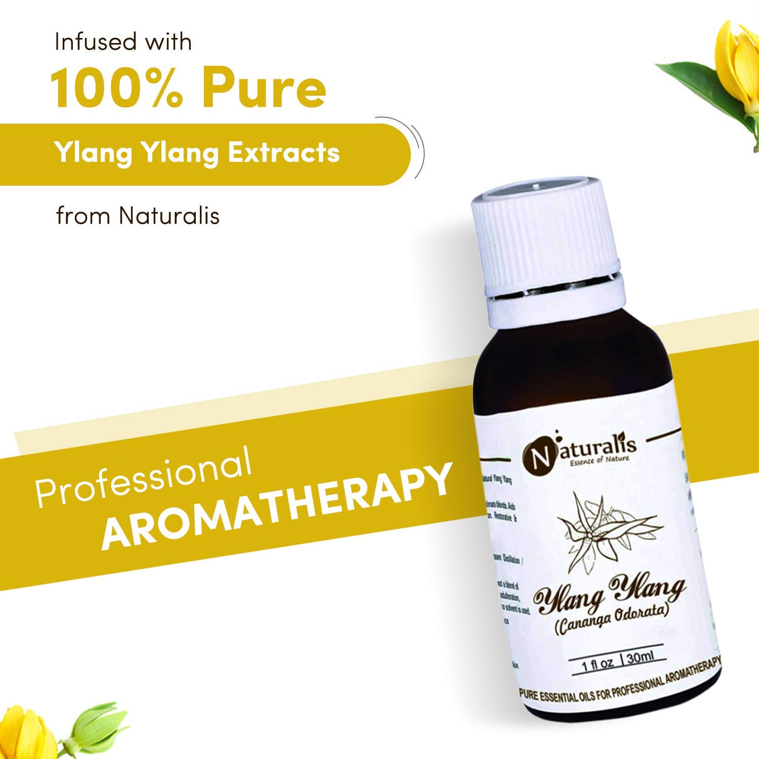 Natural Ylang Ylang Essential Oil 30ml - Pure Aromatherapy Oil for Relaxation, Stress Relief & Meditation | Perfect for Diffusers, Massage, Candles & Home Fragrance | 100% Therapeutic Grade Essential Oil for Spa, Yoga & Wellness