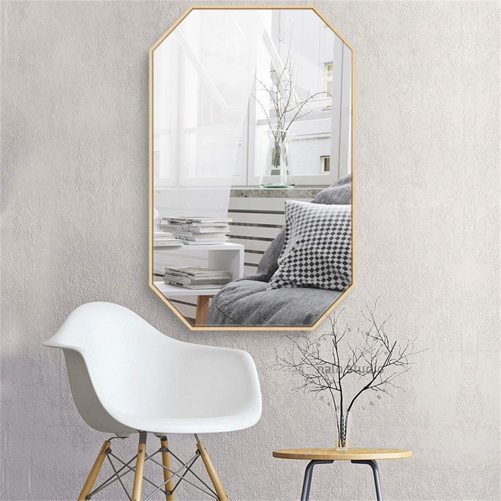 Gold Framed Wall Mirror - 50x80cm Elegant Bathroom & Vanity Mirror for Makeup, Shaving & Home Decor - Perfect for Bedroom, Living Room, Entryway & Laundry Room Decoration