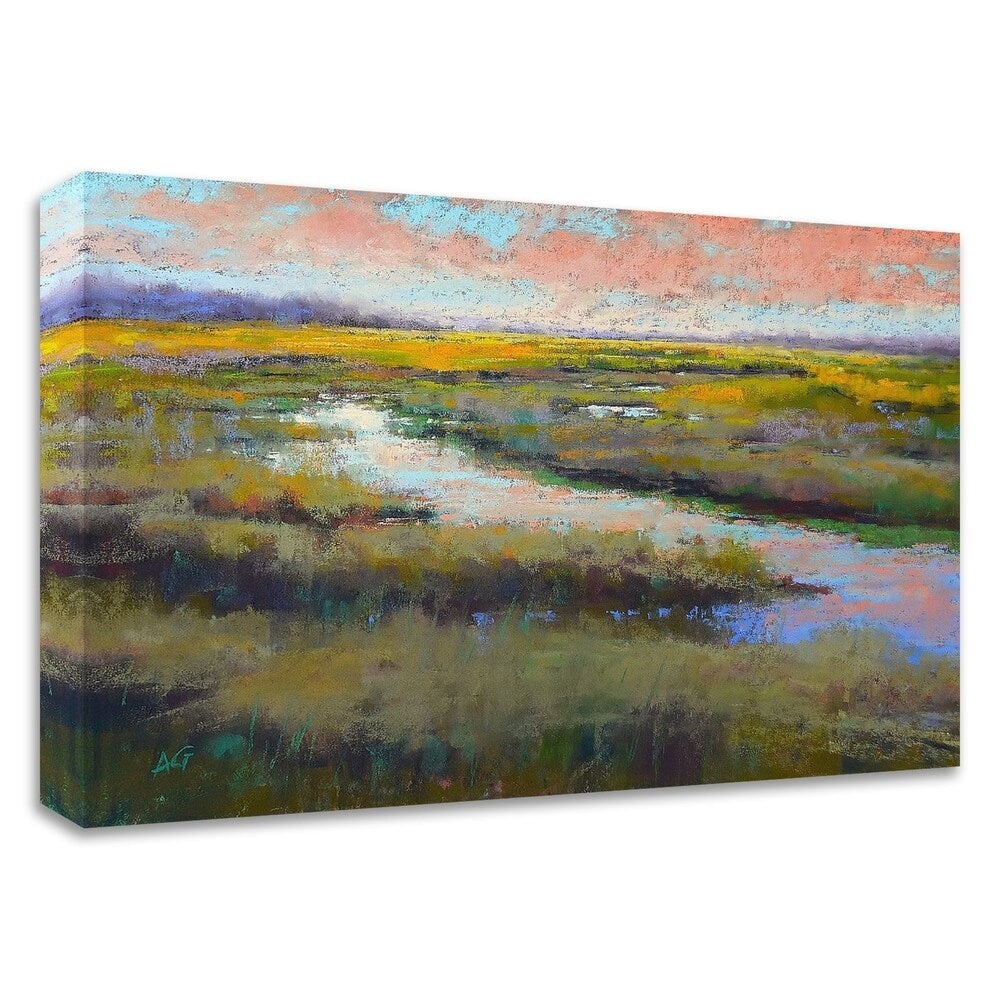 A Glimmer on the Marsh by Alejandra Gos - Premium Canvas Wall Art Print, Ready to Hang - Perfect for Living Room, Bedroom & Office Decor