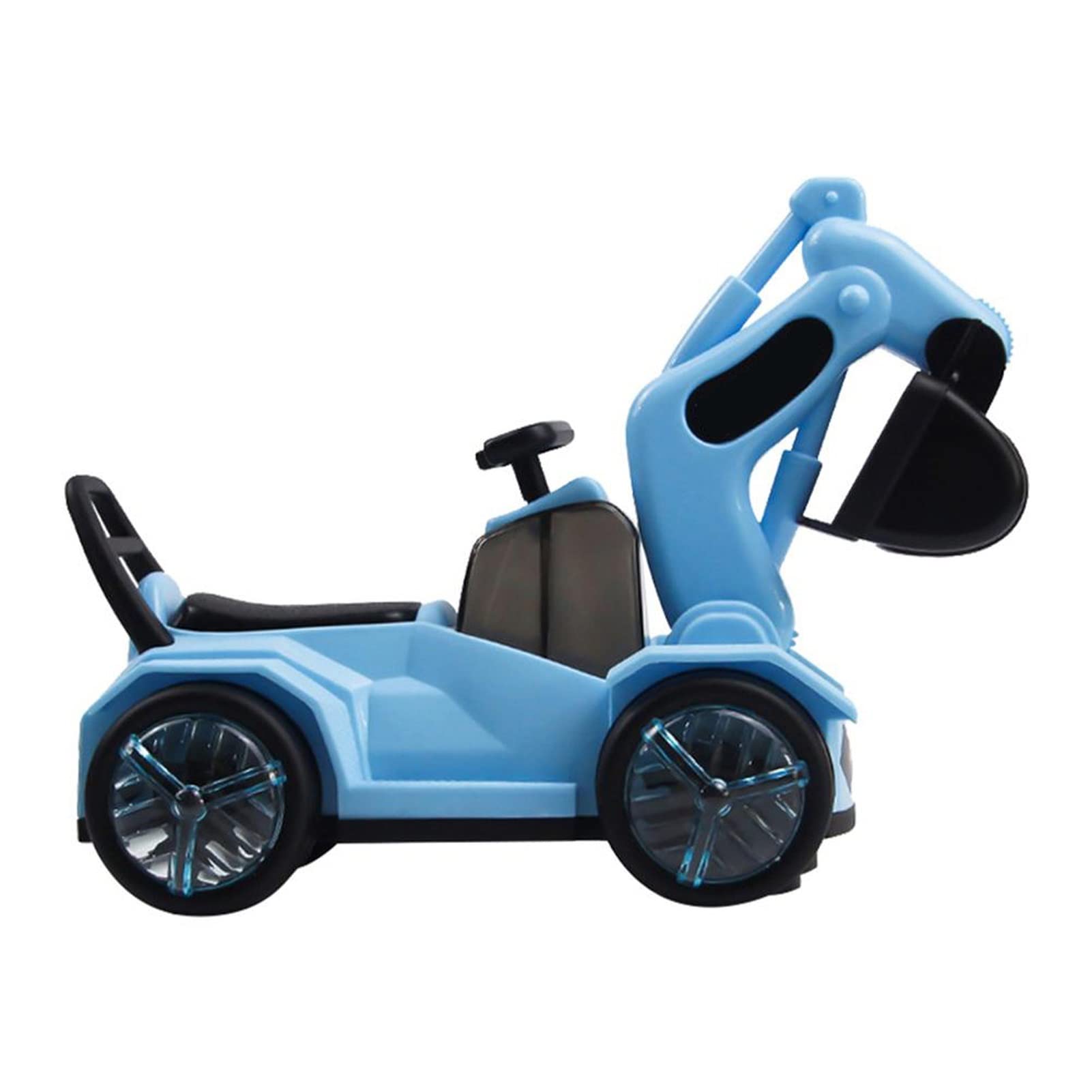 BZGWECD Electric Excavator Toy for Kids - Interactive Engineering Vehicle with Music & Lights, Fun Construction Toy Car for Boys & Girls - Perfect Gift for Birthdays & Playtime (Blue)